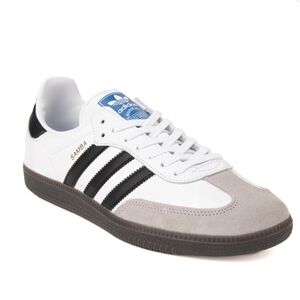 NWT Womens Adidas Samba OG Athletic Shoe - White/Black/Granite, Sz. 8